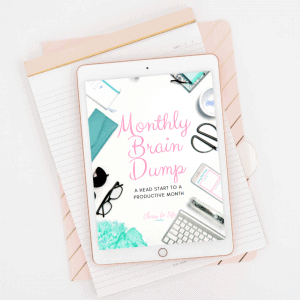 monthly brain dump journal as a great gift for working moms
