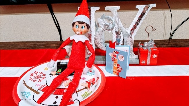 elf on the shelf ate the leftover cookies