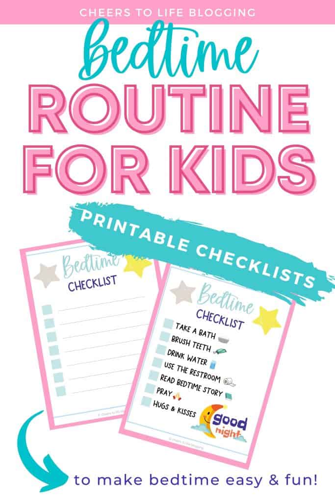 bedtime routine checklist for kids