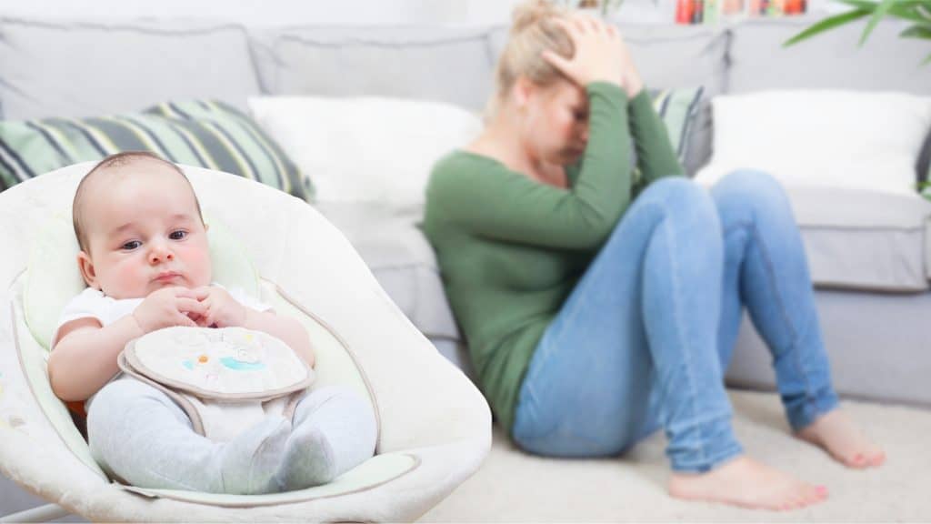 new mom experiencing postpartum depression