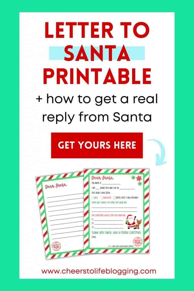 letter to santa printable + how to get a real reply from santa